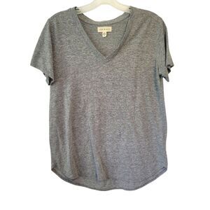 Cloth & Stone Heathered Gray V-Neck T-shirt Size Medium